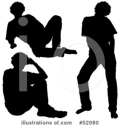 Royalty-Free (RF) Silhouettes Clipart Illustration by dero - Stock Sample #52080