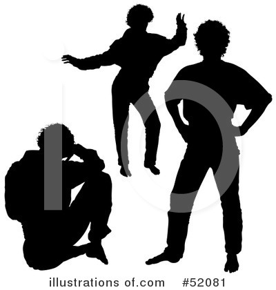 Royalty-Free (RF) Silhouettes Clipart Illustration by dero - Stock Sample #52081