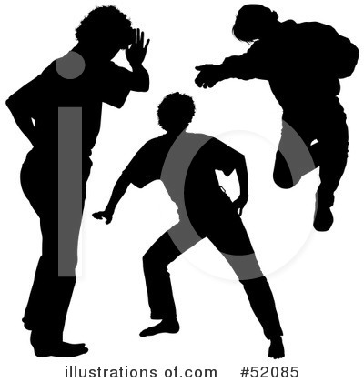 Royalty-Free (RF) Silhouettes Clipart Illustration by dero - Stock Sample #52085