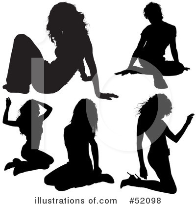Royalty-Free (RF) Silhouettes Clipart Illustration by dero - Stock Sample #52098