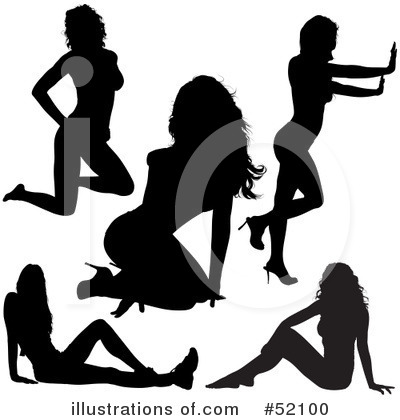 Royalty-Free (RF) Silhouettes Clipart Illustration by dero - Stock Sample #52100
