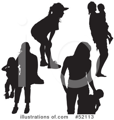 Royalty-Free (RF) Silhouettes Clipart Illustration by dero - Stock Sample #52113
