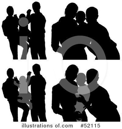 Royalty-Free (RF) Silhouettes Clipart Illustration by dero - Stock Sample #52115
