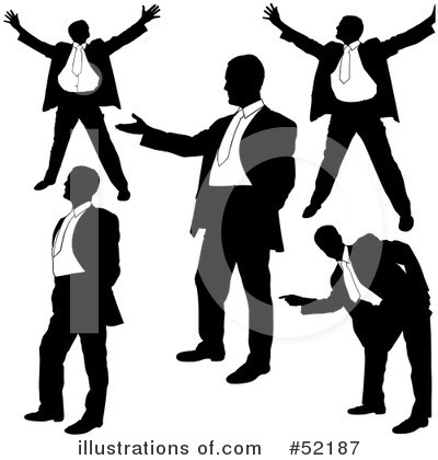 Royalty-Free (RF) Silhouettes Clipart Illustration by dero - Stock Sample #52187
