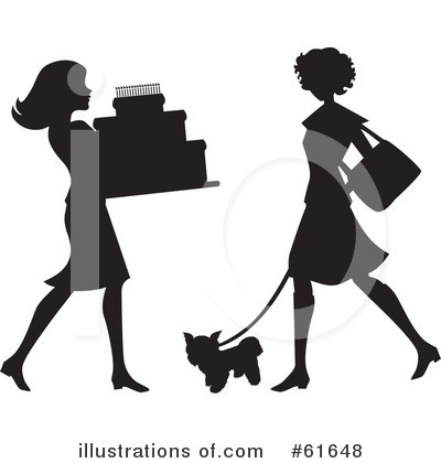 Royalty-Free (RF) Silhouettes Clipart Illustration by Monica - Stock Sample #61648