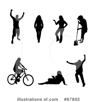Royalty-Free (RF) Silhouettes Clipart Illustration by Arena Creative - Stock Sample #67802