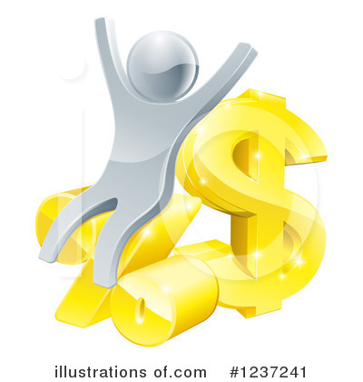 Royalty-Free (RF) Silver Man Clipart Illustration by AtStockIllustration - Stock Sample #1237241