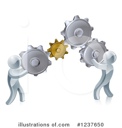 Royalty-Free (RF) Silver Man Clipart Illustration by AtStockIllustration - Stock Sample #1237650