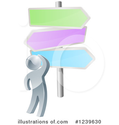Royalty-Free (RF) Silver Man Clipart Illustration by AtStockIllustration - Stock Sample #1239630