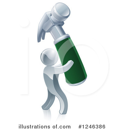 Royalty-Free (RF) Silver Man Clipart Illustration by AtStockIllustration - Stock Sample #1246386