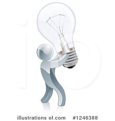 Royalty-Free (RF) Silver Man Clipart Illustration by AtStockIllustration - Stock Sample #1246388