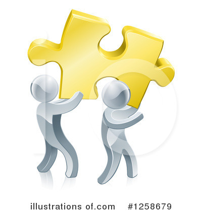 Puzzle Piece Clipart #1258679 by AtStockIllustration