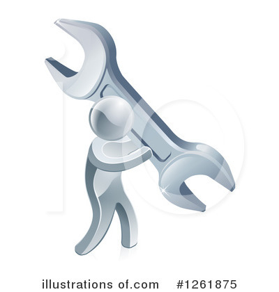 Silver Person Clipart #1261875 by AtStockIllustration
