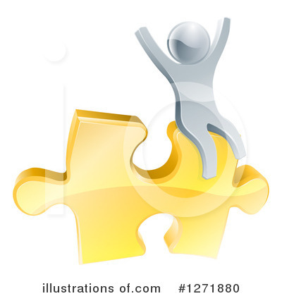 Royalty-Free (RF) Silver Man Clipart Illustration by AtStockIllustration - Stock Sample #1271880