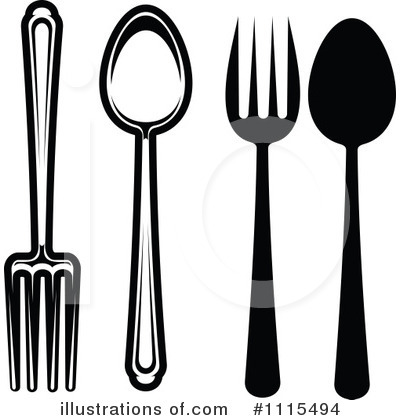 Royalty-Free (RF) Silverware Clipart Illustration by Vector Tradition SM - Stock Sample #1115494