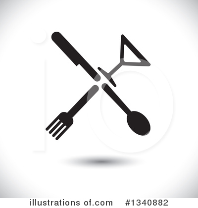 Royalty-Free (RF) Silverware Clipart Illustration by ColorMagic - Stock Sample #1340882