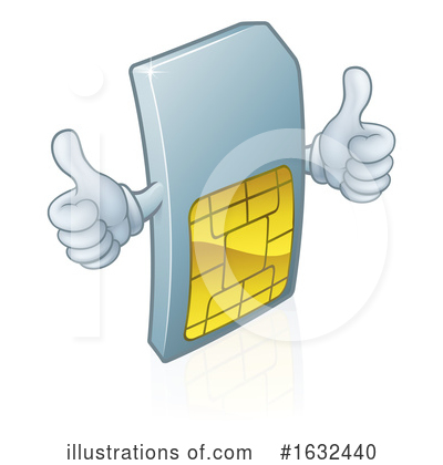 Royalty-Free (RF) Sim Card Clipart Illustration by AtStockIllustration - Stock Sample #1632440