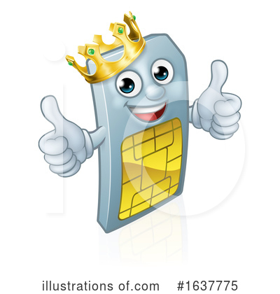 Royalty-Free (RF) Sim Card Clipart Illustration by AtStockIllustration - Stock Sample #1637775