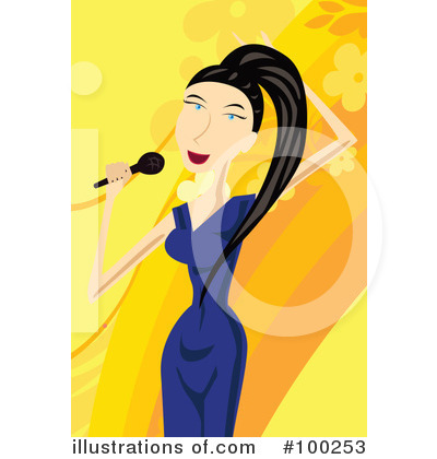 Royalty-Free (RF) Singing Clipart Illustration by mayawizard101 - Stock Sample #100253