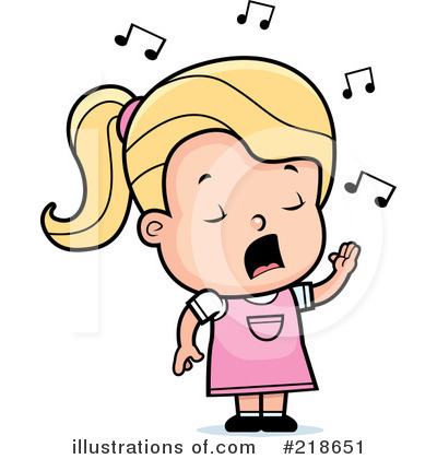 Royalty-Free (RF) Singing Clipart Illustration by Cory Thoman - Stock Sample #218651