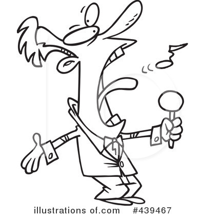 Royalty-Free (RF) Singing Clipart Illustration by toonaday - Stock Sample #439467