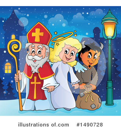 Royalty-Free (RF) Sinterklaas Clipart Illustration by visekart - Stock Sample #1490728