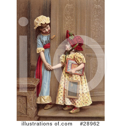 Royalty-Free (RF) Sisters Clipart Illustration by OldPixels - Stock Sample #28962