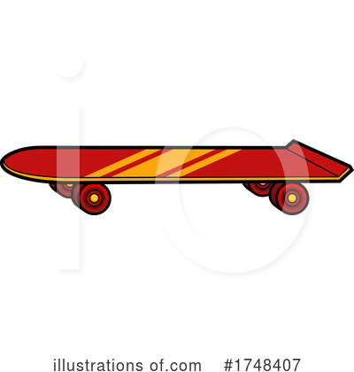 Royalty-Free (RF) Skateboard Clipart Illustration by Hit Toon - Stock Sample #1748407