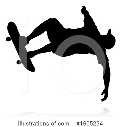 Royalty-Free (RF) Skateboarder Clipart Illustration by AtStockIllustration - Stock Sample #1605234