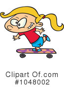 Skateboarding Clipart #1048002 by toonaday