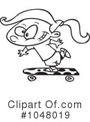 Skateboarding Clipart #1048019 by toonaday