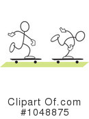 Skateboarding Clipart #1048875 by Johnny Sajem