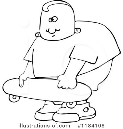 Royalty-Free (RF) Skateboarding Clipart Illustration by djart - Stock Sample #1184106