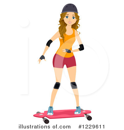 Royalty-Free (RF) Skateboarding Clipart Illustration by BNP Design Studio - Stock Sample #1229611