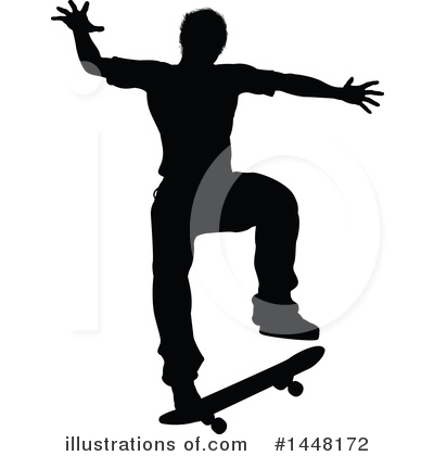 Royalty-Free (RF) Skateboarding Clipart Illustration by AtStockIllustration - Stock Sample #1448172