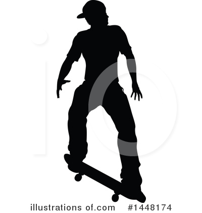 Royalty-Free (RF) Skateboarding Clipart Illustration by AtStockIllustration - Stock Sample #1448174