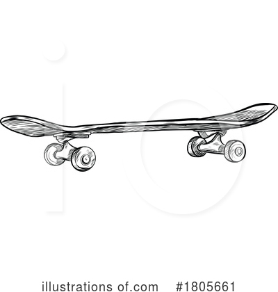 Skateboarding Clipart #1805661 by Domenico Condello
