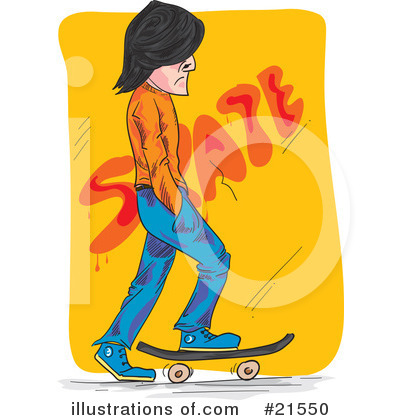 Royalty-Free (RF) Skateboarding Clipart Illustration by Paulo Resende - Stock Sample #21550