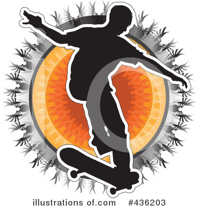 Royalty-Free (RF) Skateboarding Clipart Illustration by Maria Bell - Stock Sample #436203