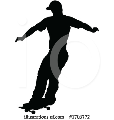 Royalty-Free (RF) Skater Clipart Illustration by AtStockIllustration - Stock Sample #1703772