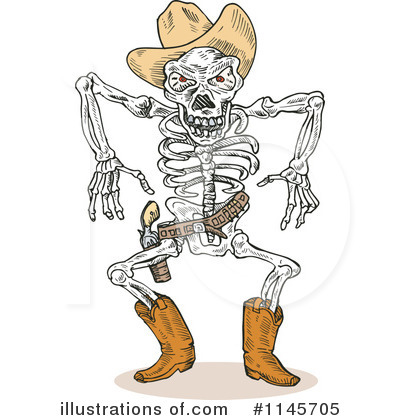 Royalty-Free (RF) Skeleton Clipart Illustration by patrimonio - Stock Sample #1145705