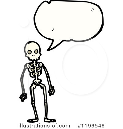Royalty-Free (RF) Skeleton Clipart Illustration by lineartestpilot - Stock Sample #1196546