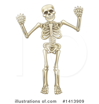 Royalty-Free (RF) Skeleton Clipart Illustration by AtStockIllustration - Stock Sample #1413909