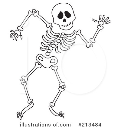Royalty-Free (RF) Skeleton Clipart Illustration by visekart - Stock Sample #213484