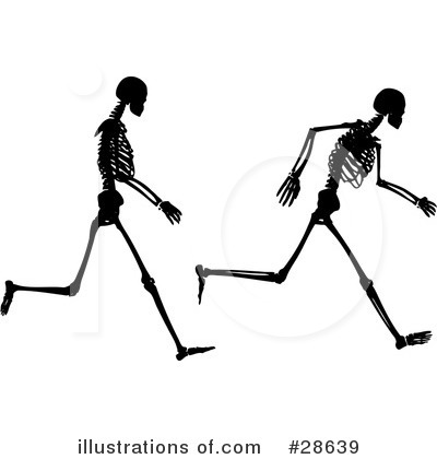 Royalty-Free (RF) Skeleton Clipart Illustration by KJ Pargeter - Stock Sample #28639