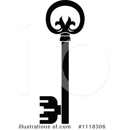 Royalty-Free (RF) Skeleton Key Clipart Illustration by Vector Tradition SM - Stock Sample #1118306