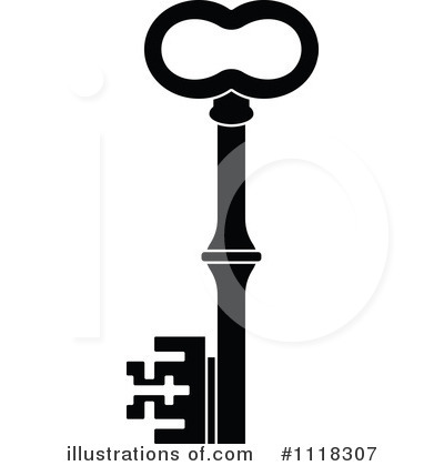 Royalty-Free (RF) Skeleton Key Clipart Illustration by Vector Tradition SM - Stock Sample #1118307