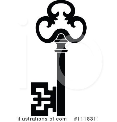 Royalty-Free (RF) Skeleton Key Clipart Illustration by Vector Tradition SM - Stock Sample #1118311