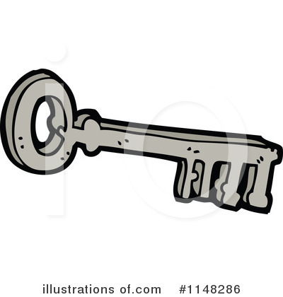 Royalty-Free (RF) Skeleton Key Clipart Illustration by lineartestpilot - Stock Sample #1148286
