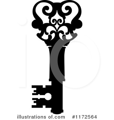 Royalty-Free (RF) Skeleton Key Clipart Illustration by Vector Tradition SM - Stock Sample #1172564